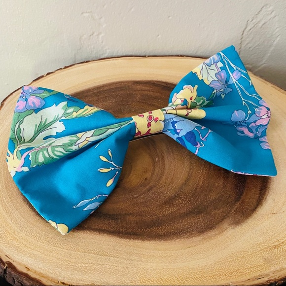 Vintage Laura Ashley Oversized Floral Hair Bow - Picture 4 of 8